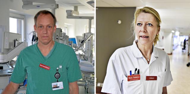 Magnus Trofast, IVA- chef, och Maria Palmérus, chef för infektionskliniken, har fått fler covidpatienter att ta hand om.