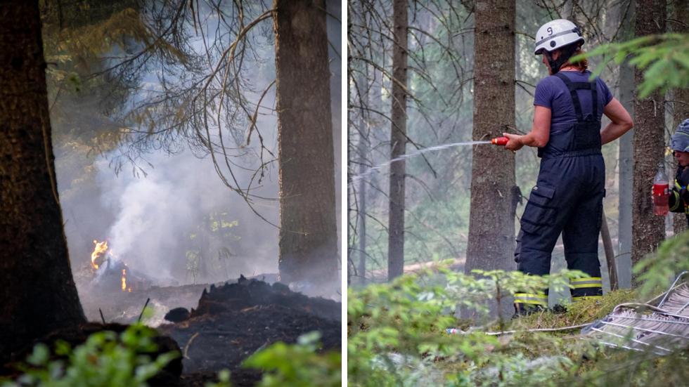 Ny skogsbrand i Mullsjö under lördagen. 