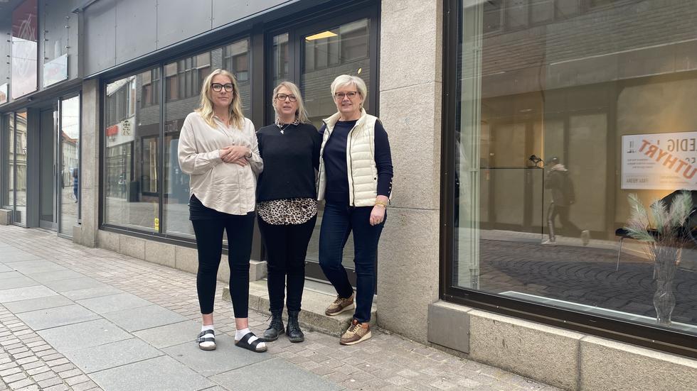 Trion Pernilla Björklid, Malin Östlund och Annica Gustafsson ska föra Jönköping Handel framåt. 