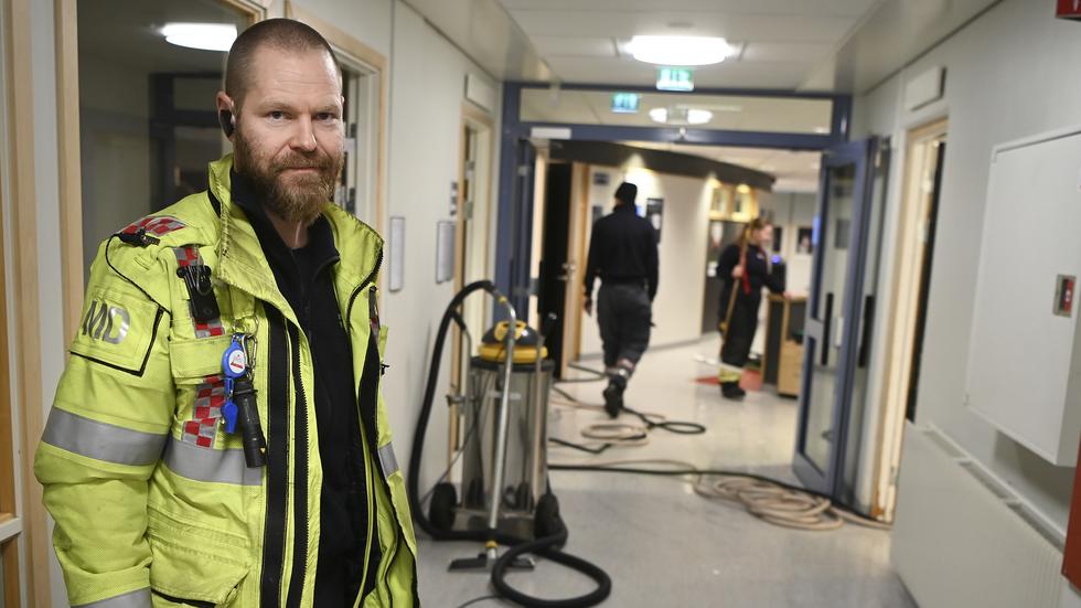 Insatsledare Mikael Döbel på räddningstjänsten.