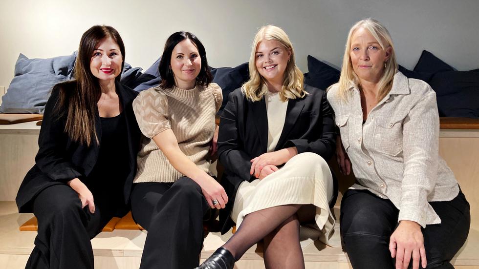 Projektledarna för Årets unga ledande kvinna: Linda Pålsson, Maria Göransdotter Marklund, Clara Ericsson samt Lena Larking.