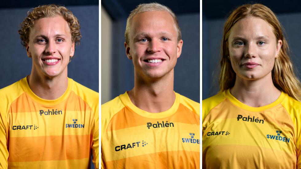Marcus Holmquist, Victor Johansson och Klara Thormalm ingår i den svenska truppen i sim-EM. 