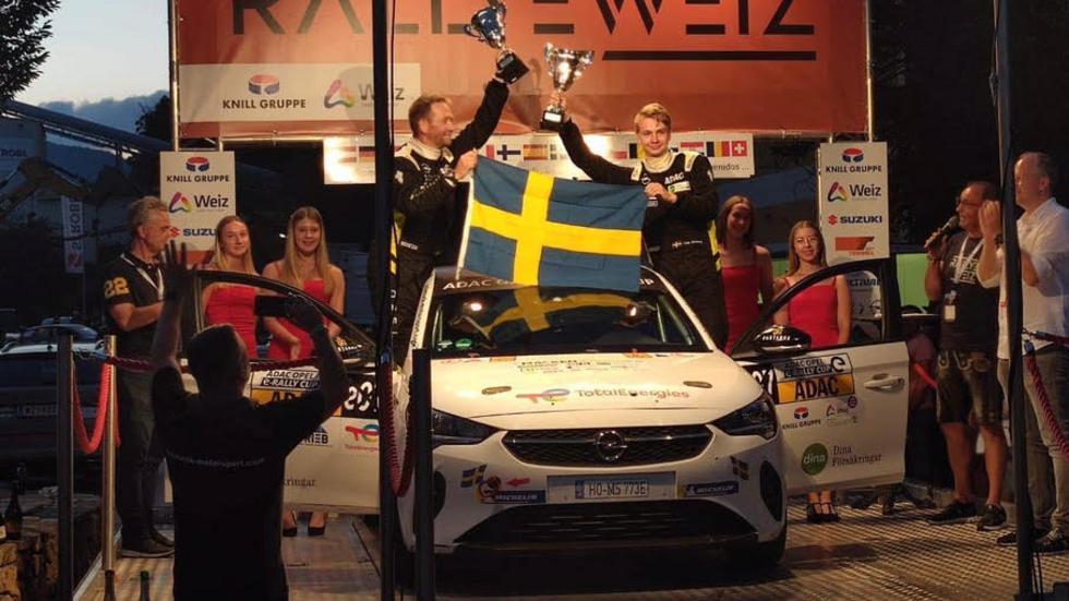 Calle och Torbjörn Carlberg slutade på andra plats i helgens  tävling i ADAC Opel e-rally cup i Österrike.