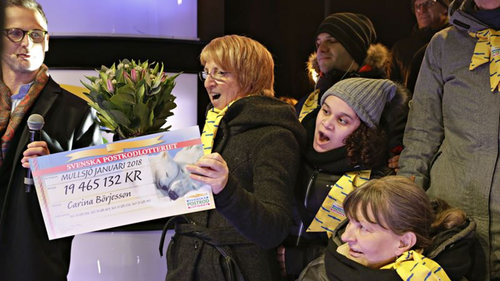För tre år sedan fick Carina Börjesson från Mullsjö beskedet att hon hade vunnit 19 465 132 kronor. FOTO: Eva Edsjö