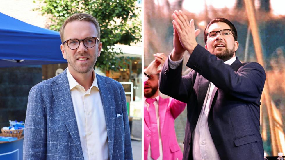 I Mullsjö, där KD-politikern Andreas Carlson har sin hemvist, backar KD med 5,2 procentenheter i riksdagsvalet – medan SD ökar med 5,1. Sett till valresultatet i hela landet ökar SD med 3,1 procentenheter till 20,6 procent. 