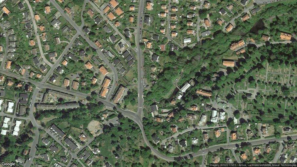 Området kring Hallmansvägen 7. Google Maps