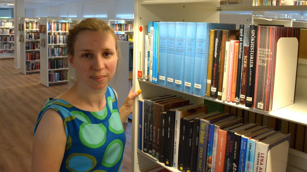 Ingrid Sjöberg, bibliotekschef på Habo bibliotek. 