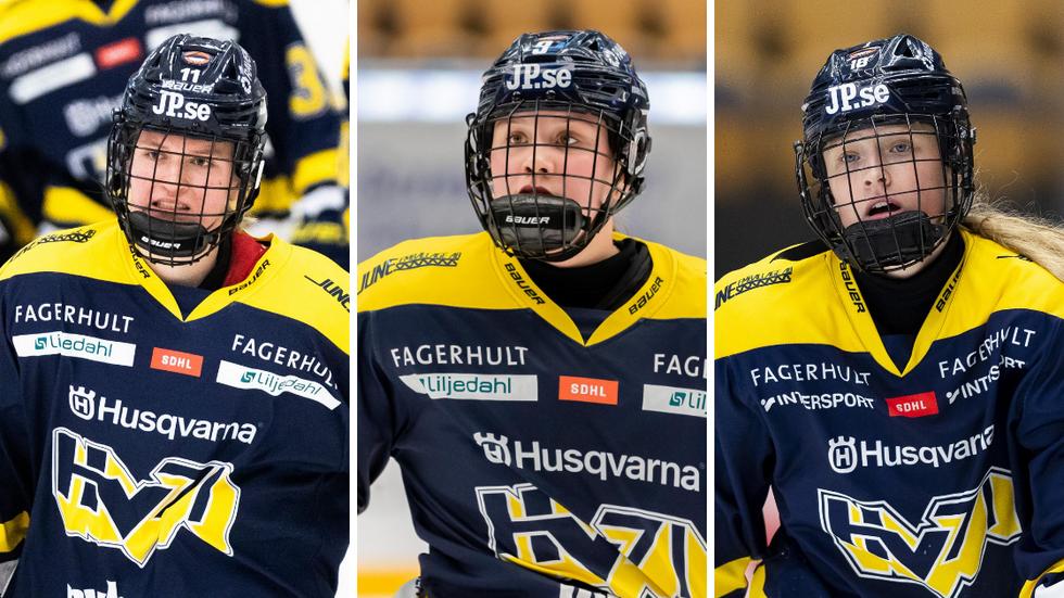 Hilda Svensson, Jenna Raunio, Mira Markström och klubbkompisen Wilma Nilsson är alla uttagna till ett hockeyläger i Falun/Furudal.