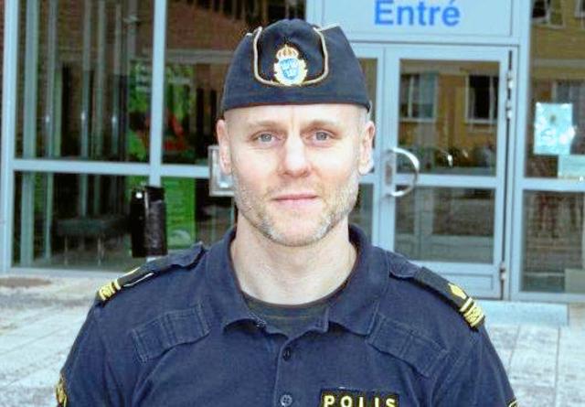 Kristoffer Axell, tillförordnad lokalpolisområdeschef för lokalpolisområdet Södra Vätterbygden. Foto: Polisen