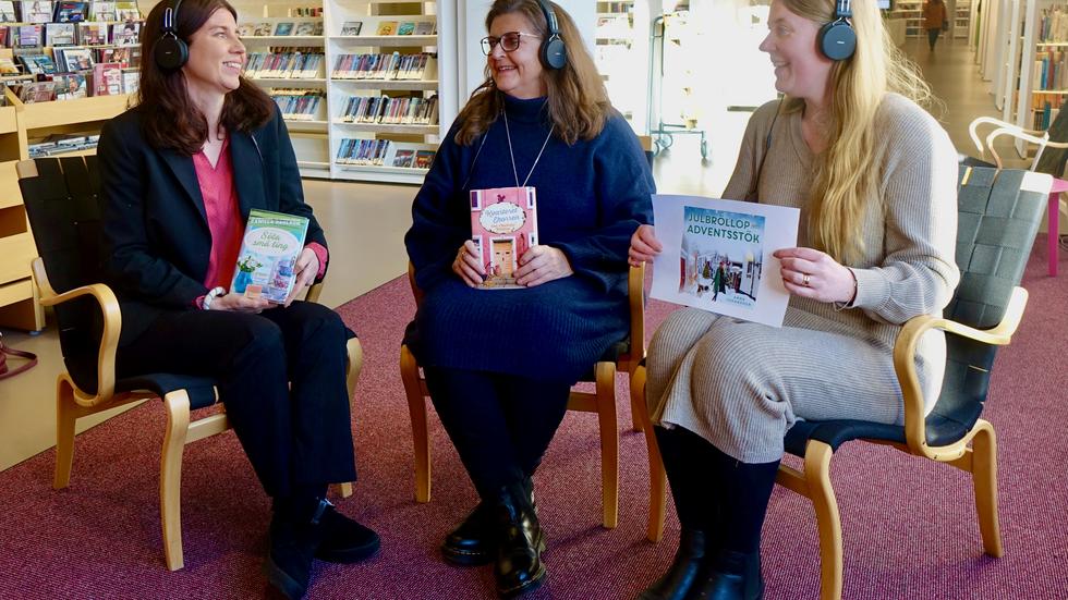 Tre författare som nominerats till årets feelgood-bok i Storytel Awards: Camilla Dahlson, Ann-Charlotte Persson och Anna Johansson.