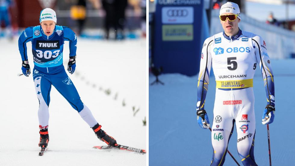 Ifk Umeås Marcus Grate och Erik Silfver säkrade SM-guldet i sprintstafetten. Bild: Bildbyrån
