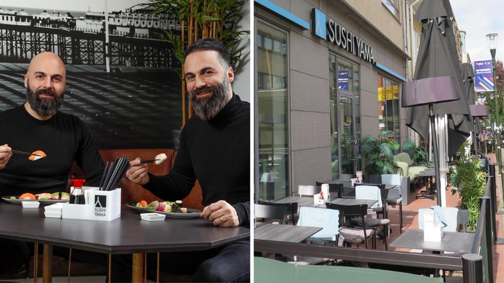 Sargon och Ninos George grundade Sushi Yama för 14 år sedan. Till höger ses en av deras restauranger i Jönköping city.
