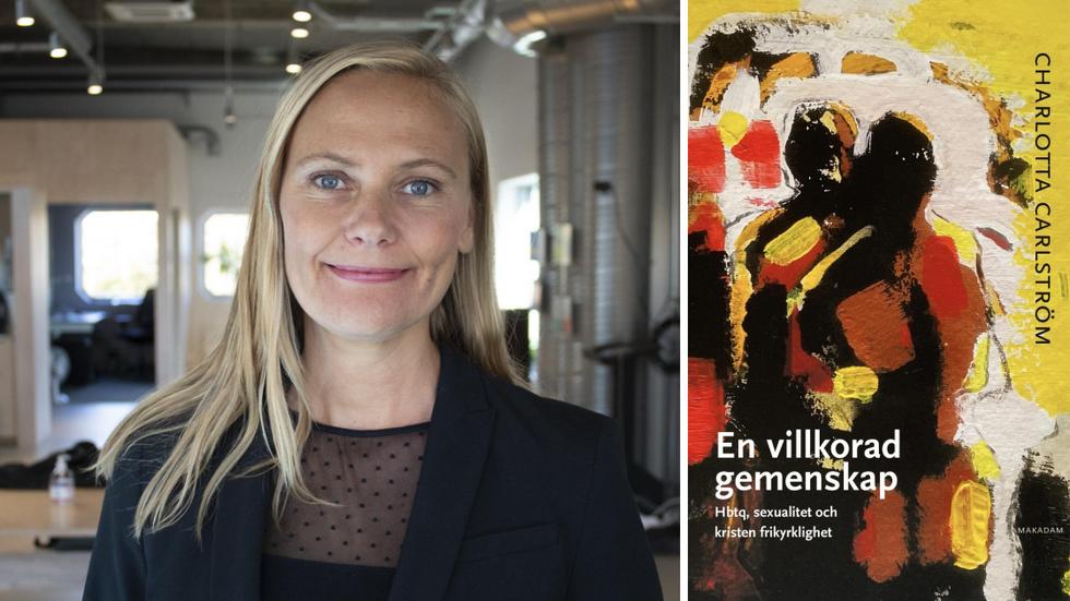 Den Lekerydsbördiga forskaren Charlotta Carlström är aktuell med en bok om HBTQ-personers upplevelser inom frikyrkoförsamlingarna.  Foto Robyn Ek.