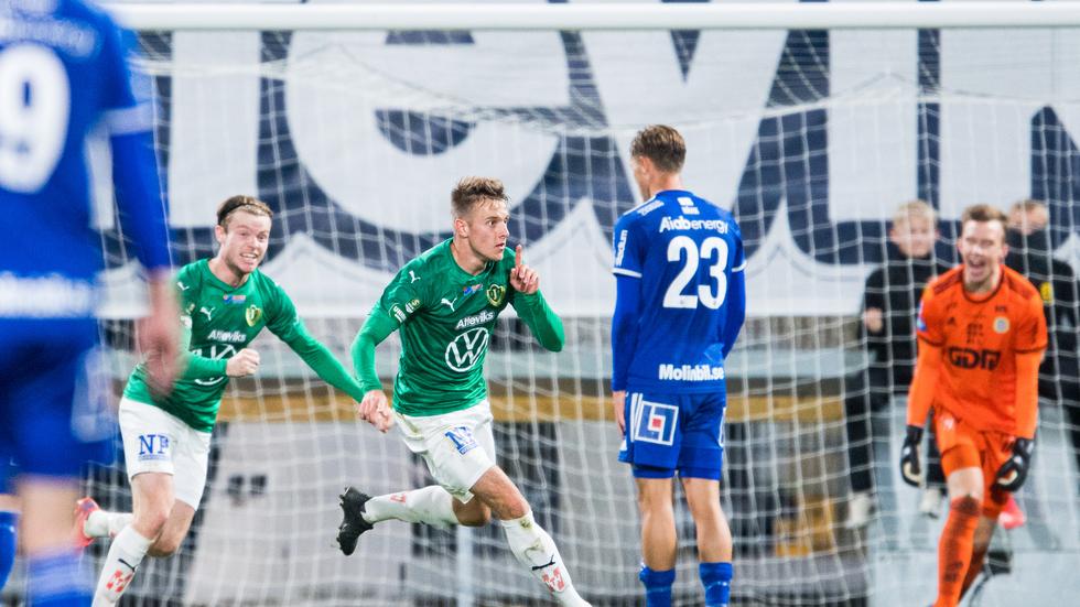 Daniel Strandsäter gjorde J-Södras mål i 1–1-matchen mot Sundsvall. Foto: Carl Sandin