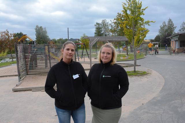 Dajana Nedic (till vänster) och Angelica Hansen är förskollärare på Slättens förskola i Habo. 