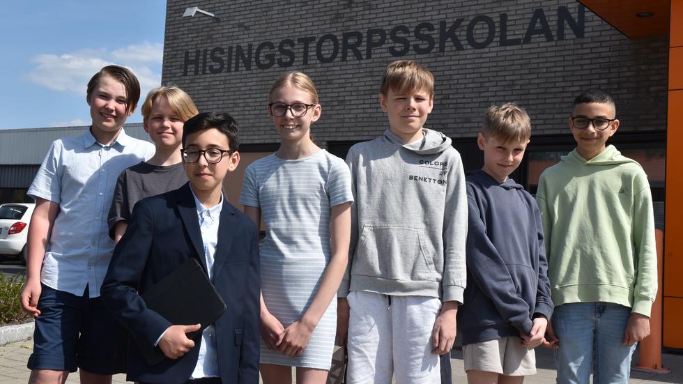 Ludvig Rosén, Lucas Skördåker, Dian Roshandel, Bella Svensson, Nils Jacobs, Kalle Ringvall och Marcus Rezk har främst engagerat sig för skolmaten på Hisingstorpsskolan. 