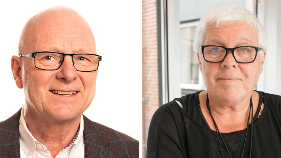 Det var en enig röd opposition som motsatte sig beslutet om ett seniorboende på Bränninge. Gunnar Pettersson (S) till vänster. Lena Danås (V) till höger. 