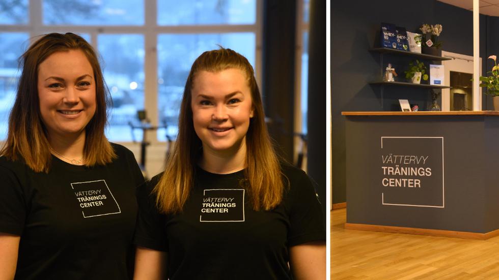 Johanna och Emma Nöjd har slagit upp portarna till Vättervy Träningscenter på Norrängen i Huskvarna. 
