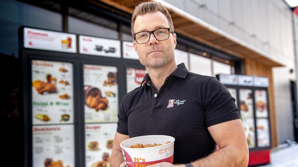 Jesper Hollstrand, marknadschef för KFC i Sverige, säger att Jönköping hade allt företaget vill ha när de letar efter nya platser att etablera sig. Foto: Pressbild/KFC Sverige