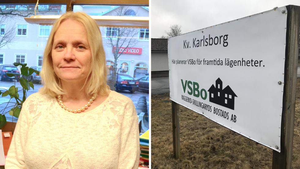 Hur stor hyreshöjningen blir för VSBO:s hyresgäster är ännu oklart. Bilden från kvarteret Karlsborg i Vaggeryd där bostadsbolaget planerar att bygga nya lägenheter.