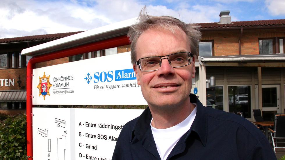 Göran Melin, biträdande räddningschef på räddningstjänsten i Jönköping, leder projektet kring förstärkt krisberedskap i kommunen. Foto: Claes Nordström