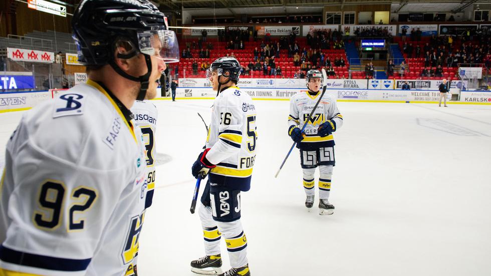 HV71 pausar verksamheten och kommer inte till spel mot Södertälje och Karlskoga på fredagen och lördagen. Foto: Jeanette Dahlström/Bildbyrån