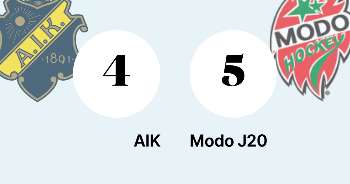 Straffar avgjorde när Modo J20 vann mot AIK