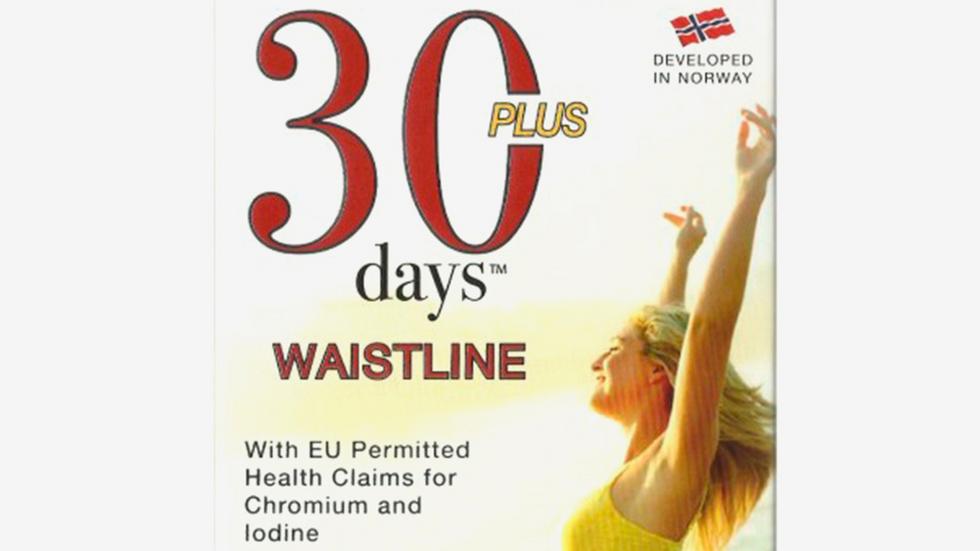 Kosttillskottet 30 Days Plus Waistline dras tillbaka från marknaden. Pressbild.