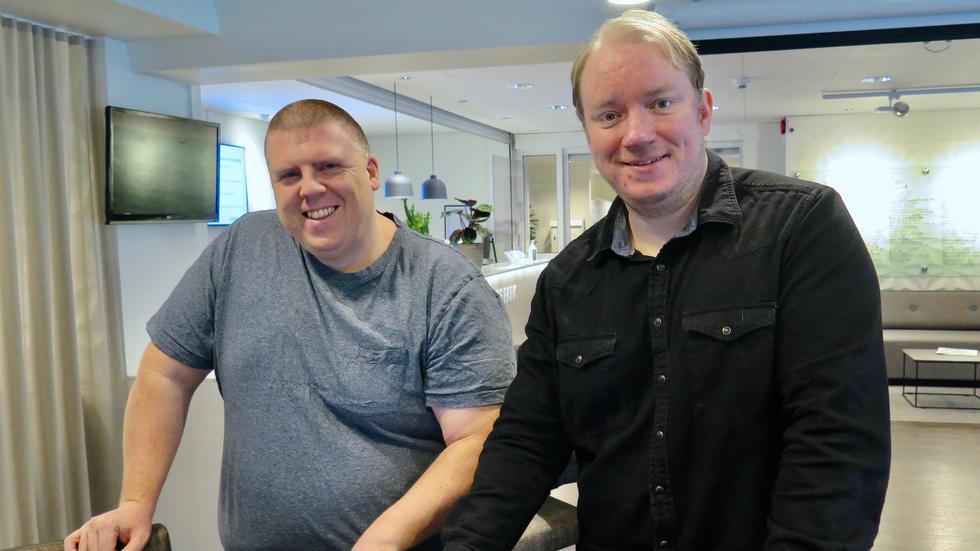 Markus Ludvigsson och Jimmy Fransson  driver företaget Winr i Science Parks inkubator. 