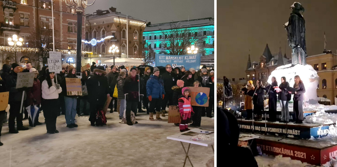 Tv Greta Thunberg Besökte Sundsvall Se Demonstrationen På Stora Torget Här Sundsvalls Tidning 