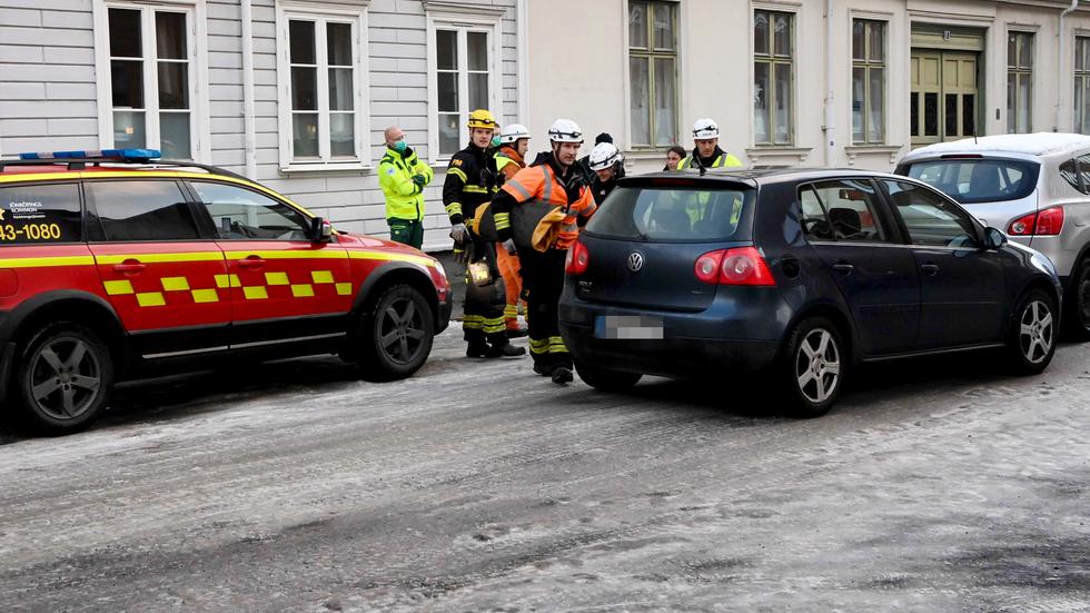 Två bilar kolliderade på Gjuterigatan på Väster i Jönköping.