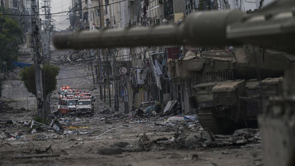 Israelisk stridsvagn i Gaza.