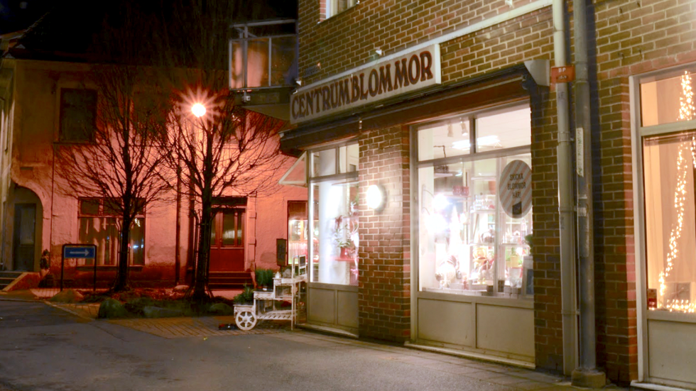 En av Skillingaryds äldsta butiker, Centrumblommor, lägger snart ner. Arkivbild.