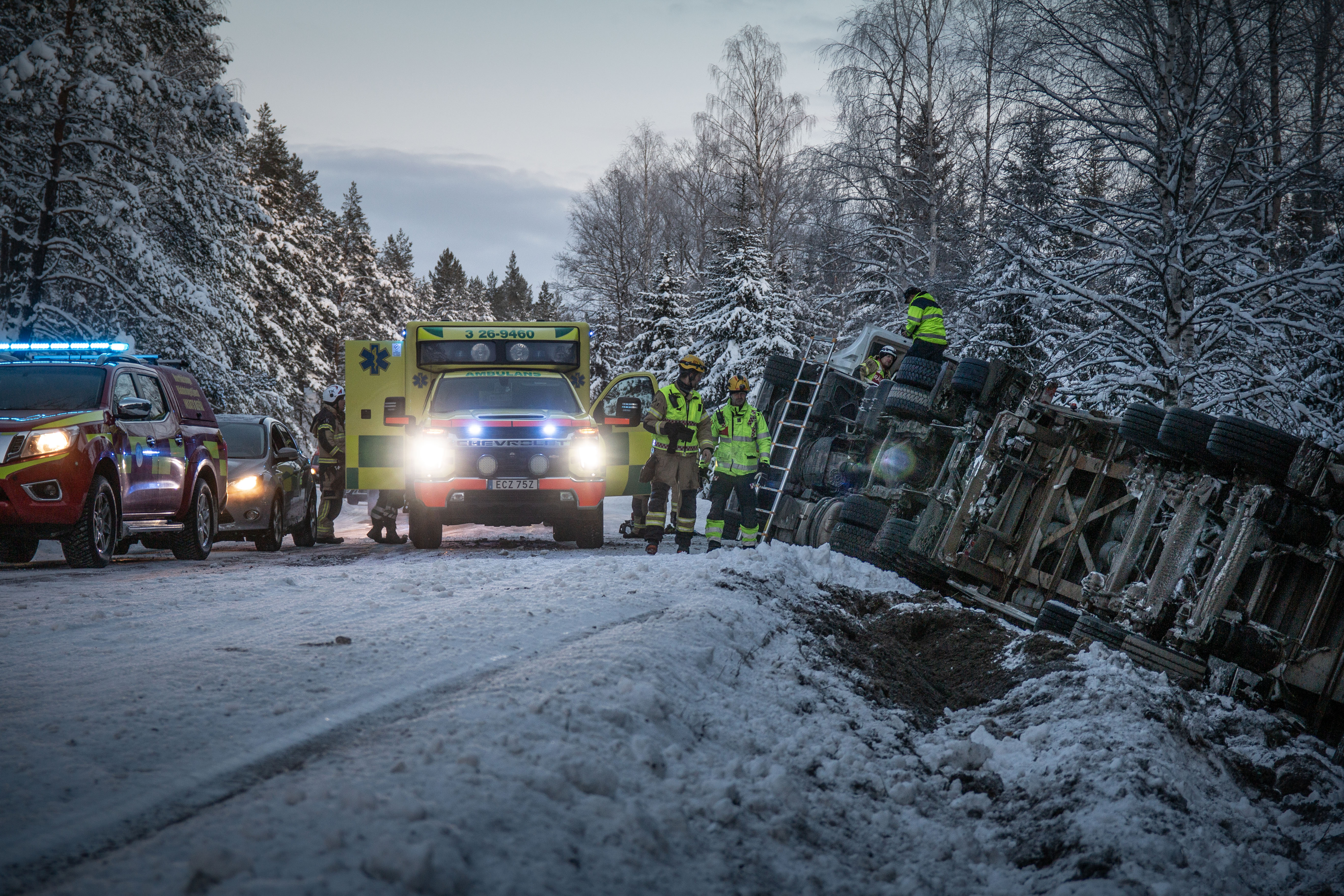 En Till Sjukhus Efter Lastbilsolycka – Hudiksvalls Tidning