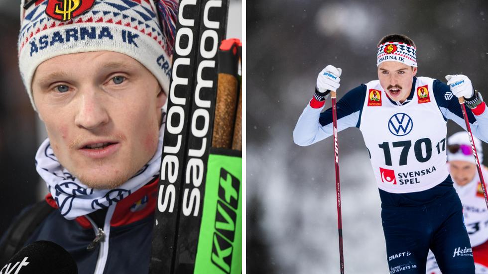 Jens Burman och William Poromaa vann guld och silver i femmilen. Bild: TT/Bildbyrån.