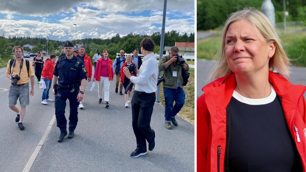 Dörrknackning är en stor del av Socialdemokraternas valrörelse och under tisdagen deltog statsminister Magdalena Andersson när det var dags att besöka kvarteren på Fagerslätt och Egnahem.