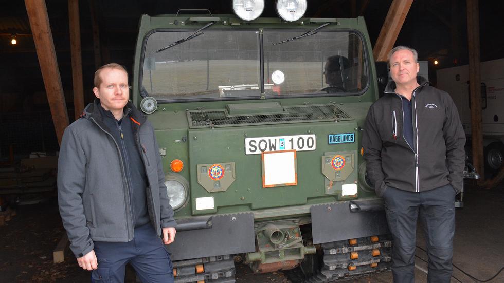 Gustav Andersson och Mats Ferring, ställföreträdande räddningschef respektive beredskaps- och säkerhetssamordnare i Habo kommun. 
