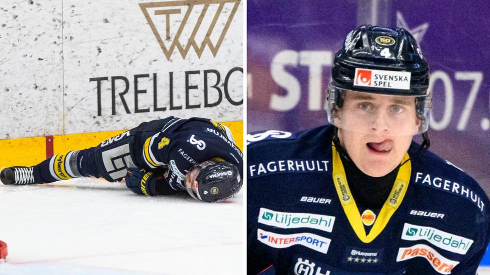 HV-backen Emil Andrae har drabbats av en fraktur och spelar inte mer den här säsongen. Foto: Axel Boberg/Bildbyrån