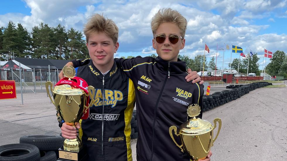  William Svensson och Caspian Hagman, Jönköpings Karting Club.