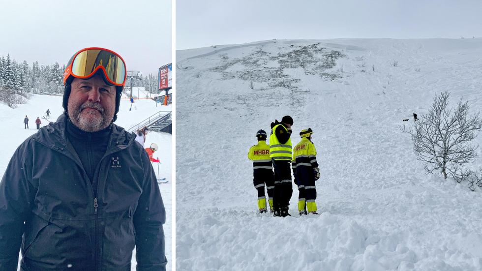Andreas Joakimson var med och grävde fram sin sons kompis – som dragits med i lavinen som utlöstes i Trysil i förmiddags. Foto: Privat
