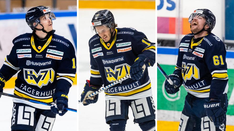 David Ullström, Tyler Kelleher och Tommi Huhtala är tre av spelarna som nu lämnar HV71.