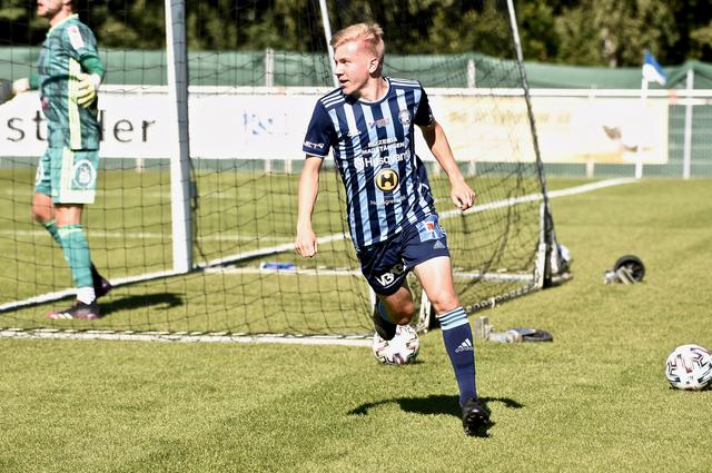 Benjamin Lindblad gjorde HFF:s enda mål i förlustmatchen mot Ängelholm.