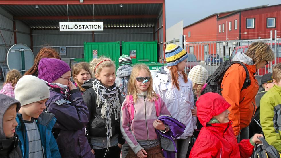 Det är inte bara barn som är intresserade av återvinning i Vaggeryds kommun.