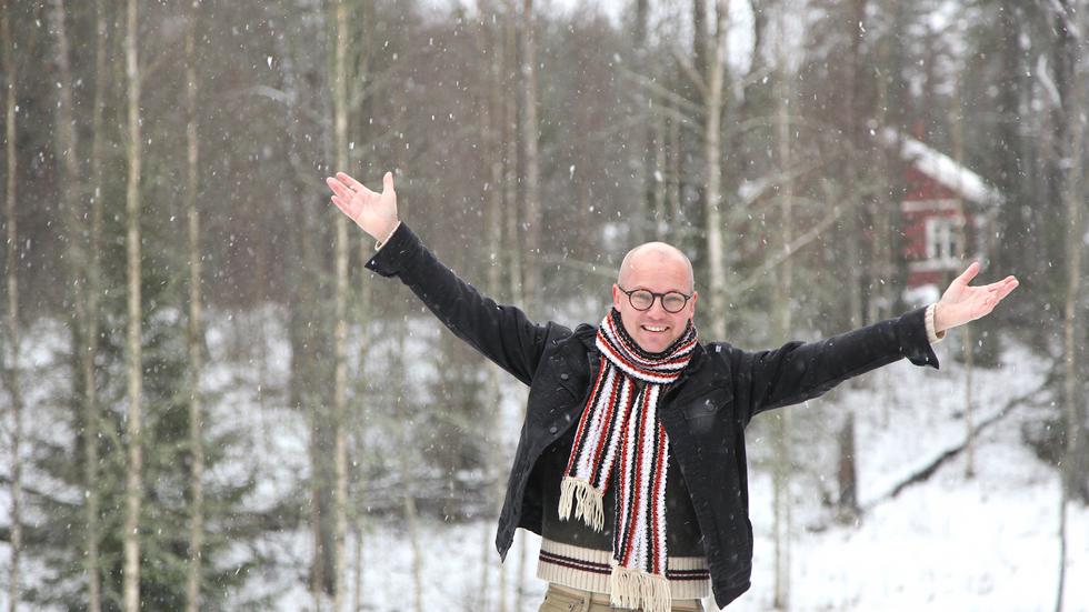 Snö i mängder vill Jonas Fransson ha i januari – han hoppas nämligen på succé för sin snöskulpturtävling på Instagram.