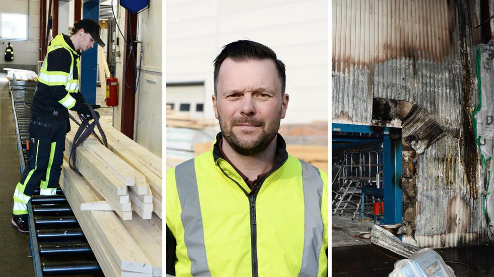 Patrik Wibring, fabrikschef på Nässjö takstolsfabrik, ser framemot att bygga upp fabriken igen.