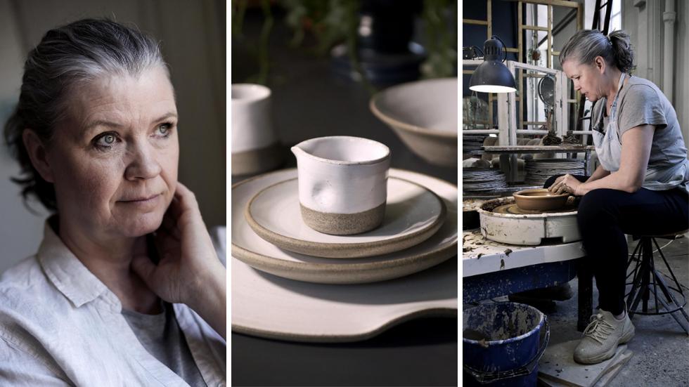 Carina Johansson är keramiker och formgivare. Hon har sin ateljé på Bruket i Norrahammar.
