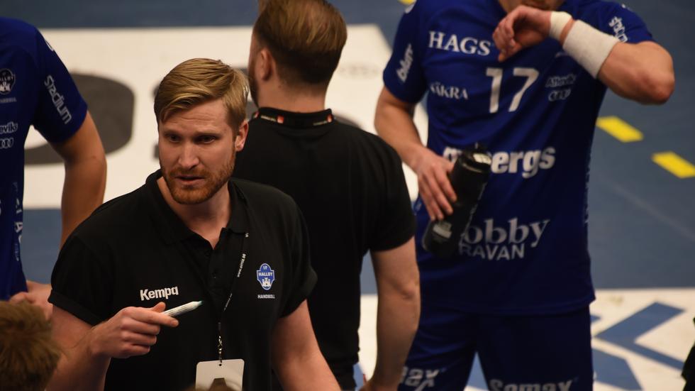 Jesper Östlund var storbelåten efter segern mot Önnered. Men något slutspel vill han inte prata om än...