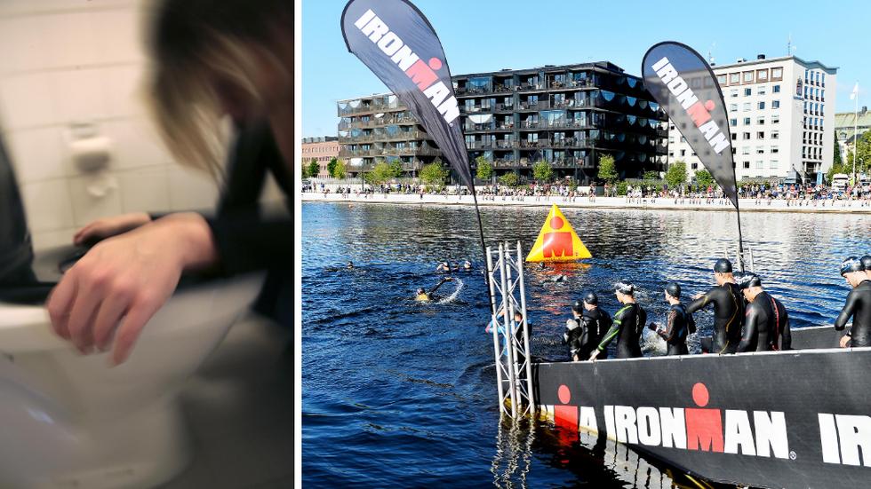 Flera deltagare blev magsjuka efter triathlonloppet Ironman i Jönköping förra helgen. Foto: Fredrik Sandberg/TT, Arkiv