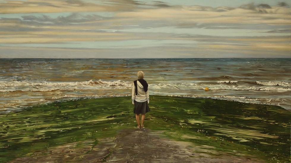"Ensamheten och havet",  målning av Jacques Bodin.