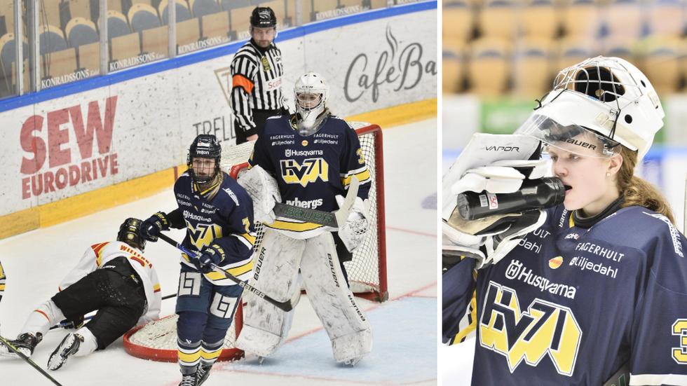17-åriga Ida Henriksson gjorde SDHL-debut med HV71 mot Brynäs och gjorde det riktigt bra.